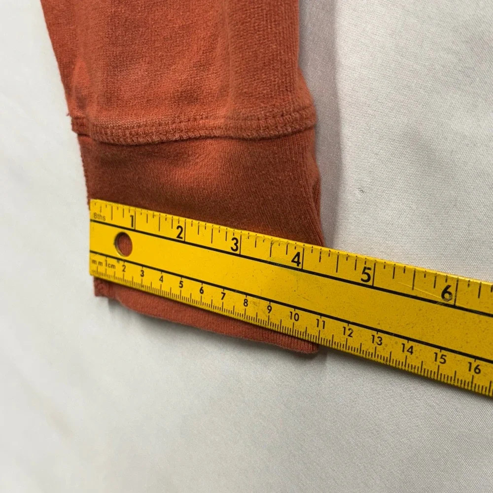 J. Crew Mens Authentic Jersey Quarter Zip Pullover Sweatshirt‎ Medium Orange